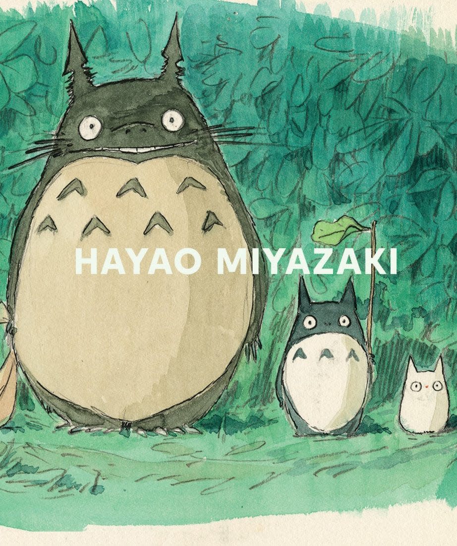 Book cover art for Hayao Miyazaki