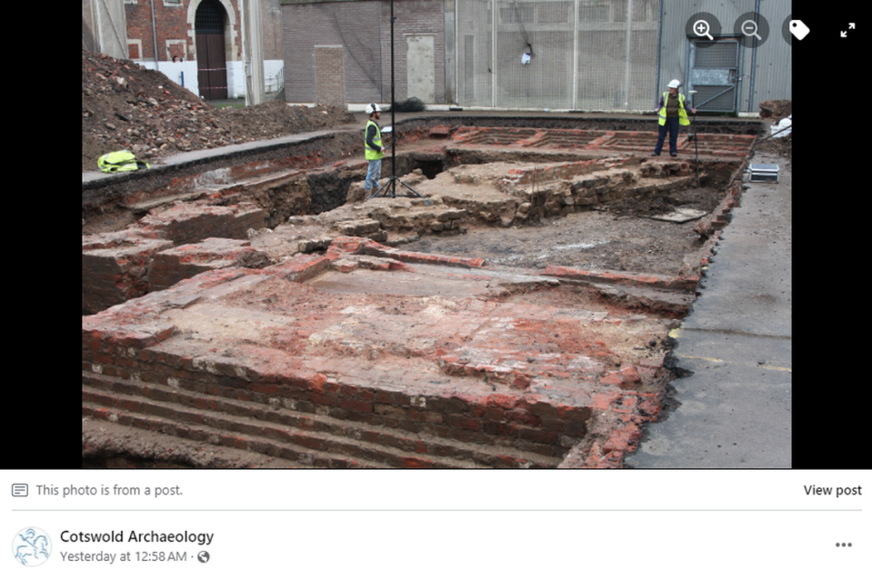 Defense ditches were built around the castle and crossed using a causeway, archaeologists said.