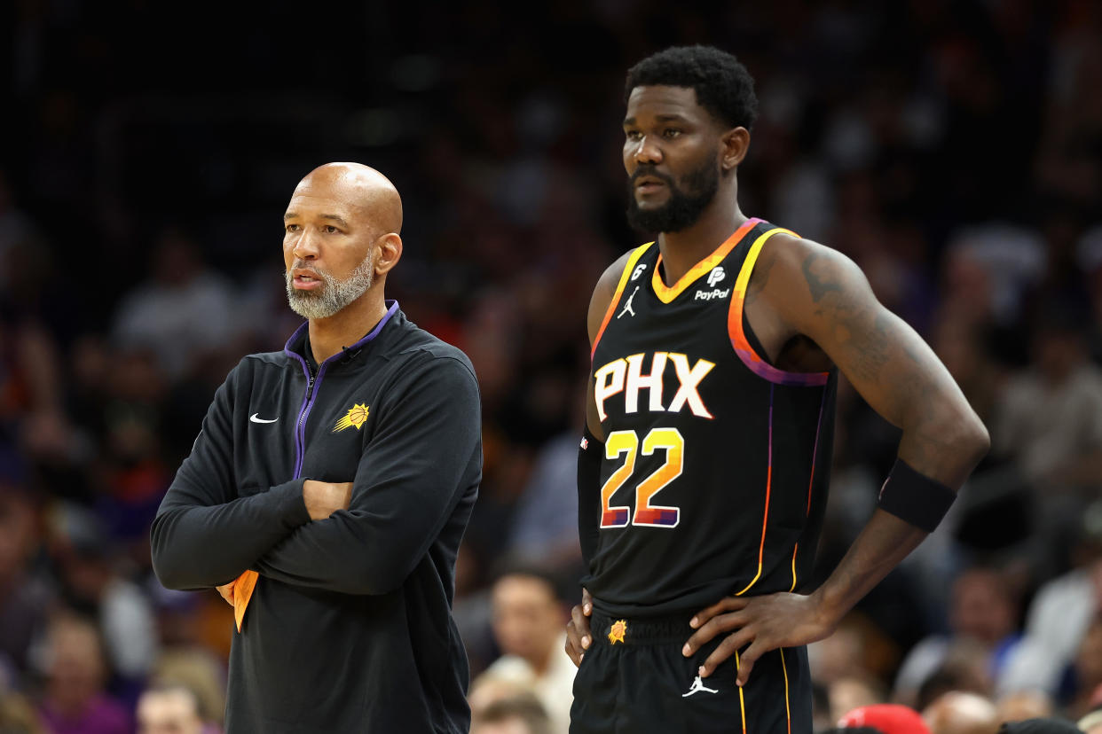 Suns head coach Monty Williams and Deandre Ayton are at odds again. (Photo by Christian Petersen/Getty Images)