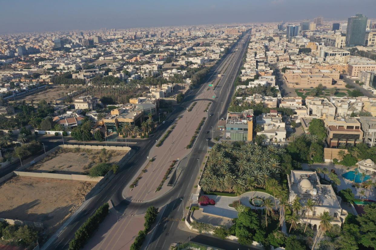 Vue aérienne de la ville de Jeddah, en Arabie Saoudite. - Bandar Al-Dandani - AFP