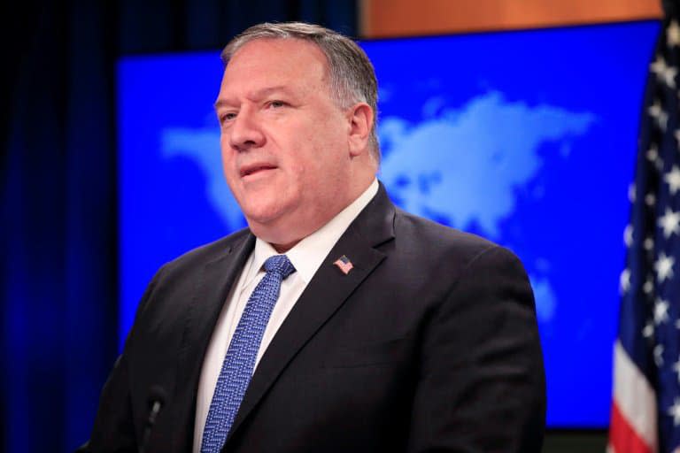 Mike Pompeo, le 5 août 2020 lors d'une conférence de presse à Wahsington - Pablo Martinez Monsivais © 2019 AFP