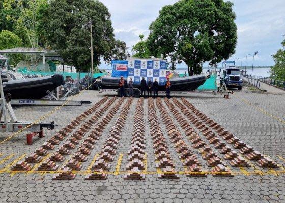 The seizure represented a blow of some $103 million to the drug trade, Columbia&#39;s navy said. / Credit: Colombia Navy