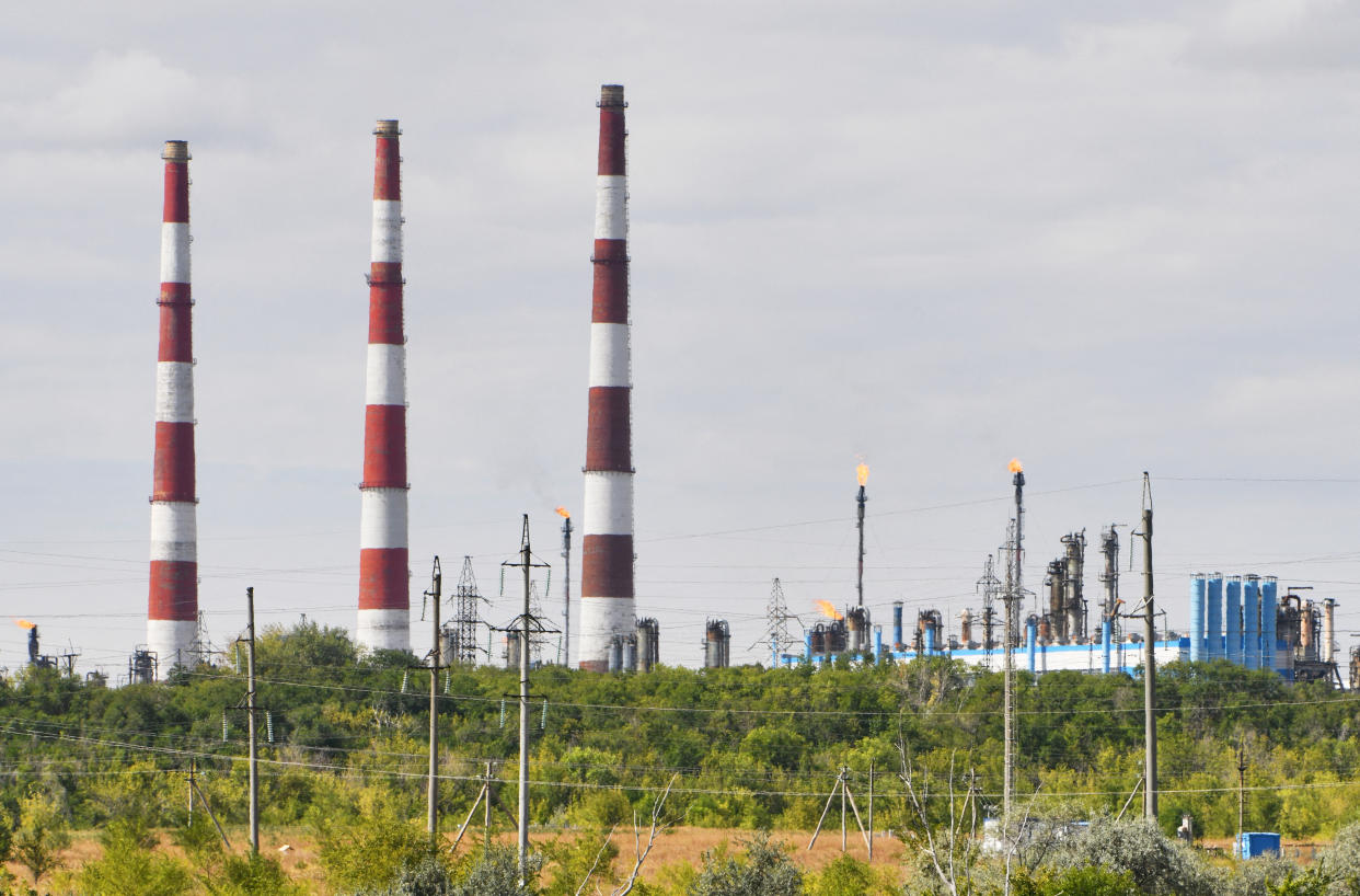 A view shows the Orenburg gas processing plant of Gazprom in the Orenburg Region, Russia Septeember 6, 2022. REUTERS/Alexander Manzyuk