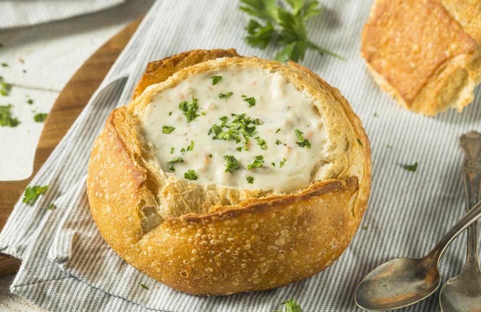 #2 New England clam chowder bowls