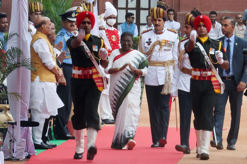 Swearing-in ceremony of India's newly elected President Droupadi Murmu