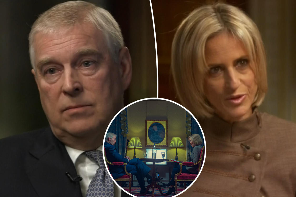 Prince Andrew with Emily Maitlis.