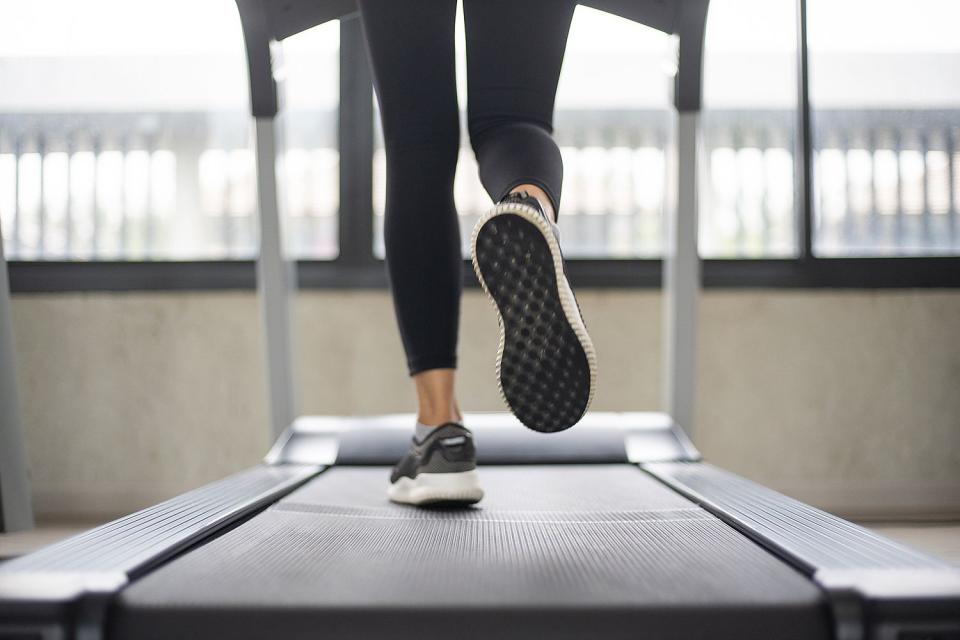 <p>Getty</p> Person on a treadmill.