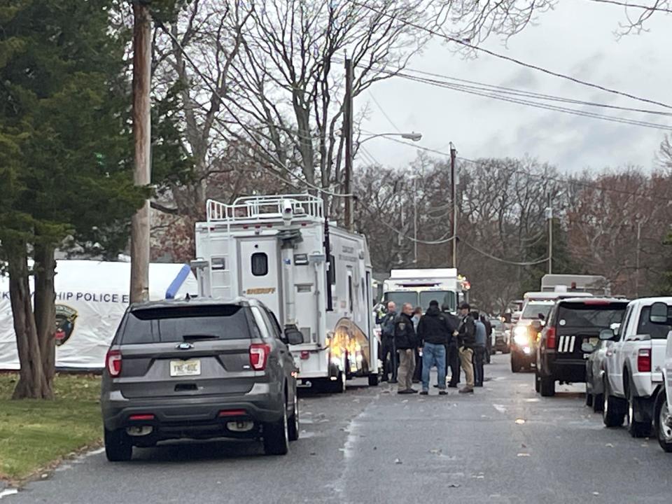 Brick police, fire and EMS, along with Ocean County Sheriff's Department respond to an alleged illegal 'puppy mill' operation at a residential home on Arrowhead Park Drive, Dec. 3, 2022.