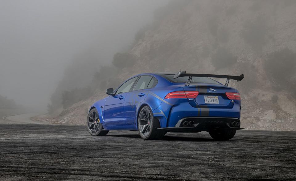 <p>The Project 8's radical aerodynamic pieces look wild, but the ankle-chopping splitter easily scrapes the ground. </p>