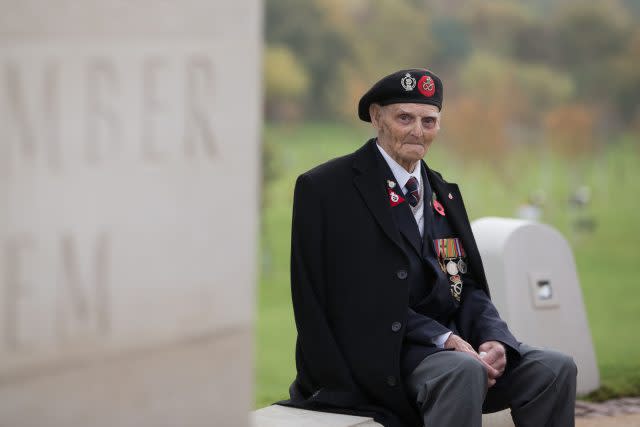 Les Cherrington, a 99-year-old veteran of the Second World War