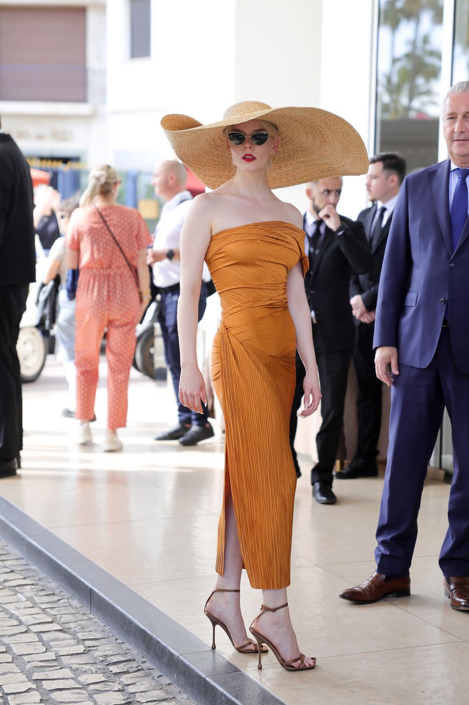 cannes, france may 13 anya taylor is seen arriving at hotel martinez ahead of the 77th cannes film festival on may 13, 2024 in cannes, france photo by jacopo raulegc images