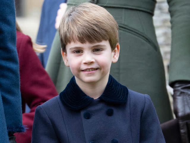 <p>Mark Cuthbert/UK Press/Getty</p> Prince Louis on Christmas Day in 2022.