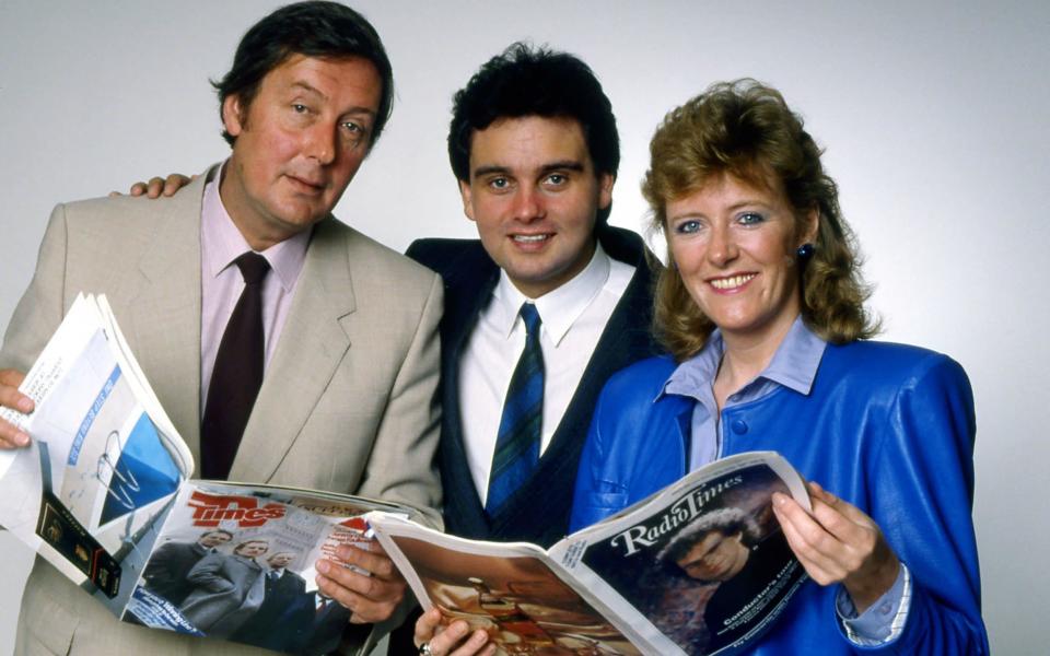 In 1988 with his colleagues on Open Air, Eamonn Holmes and Pattie Coldwell - BBC