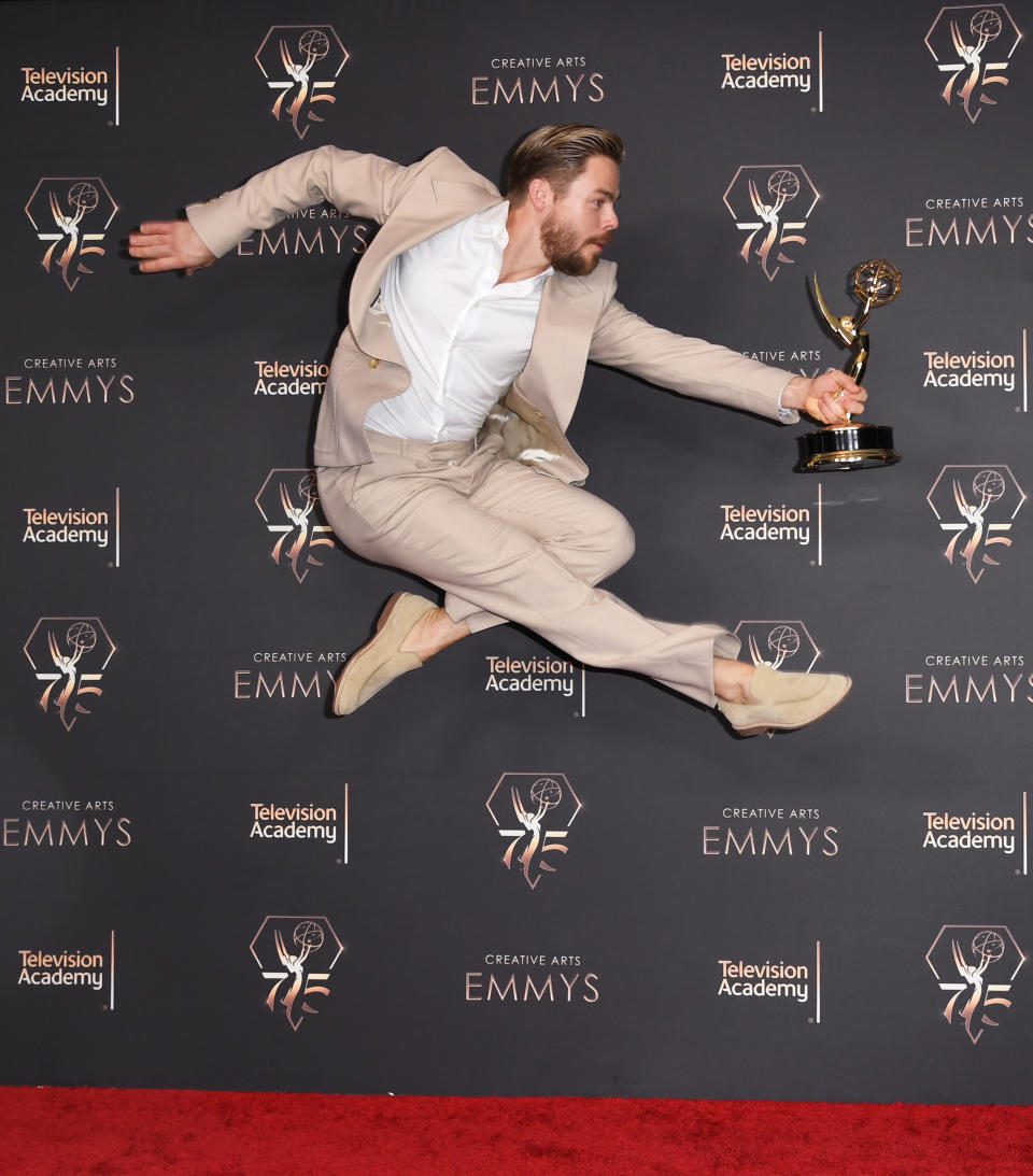 Derek Hough at the Creative Arts Emmy Awards on Sunday