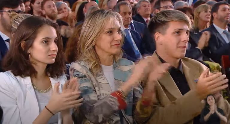 Milagros Massa, Malena Galmarini, y Tomás Massa