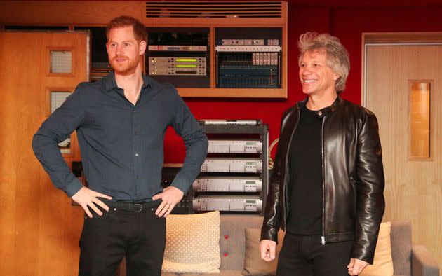 Harry and Bon Jovi in the studio