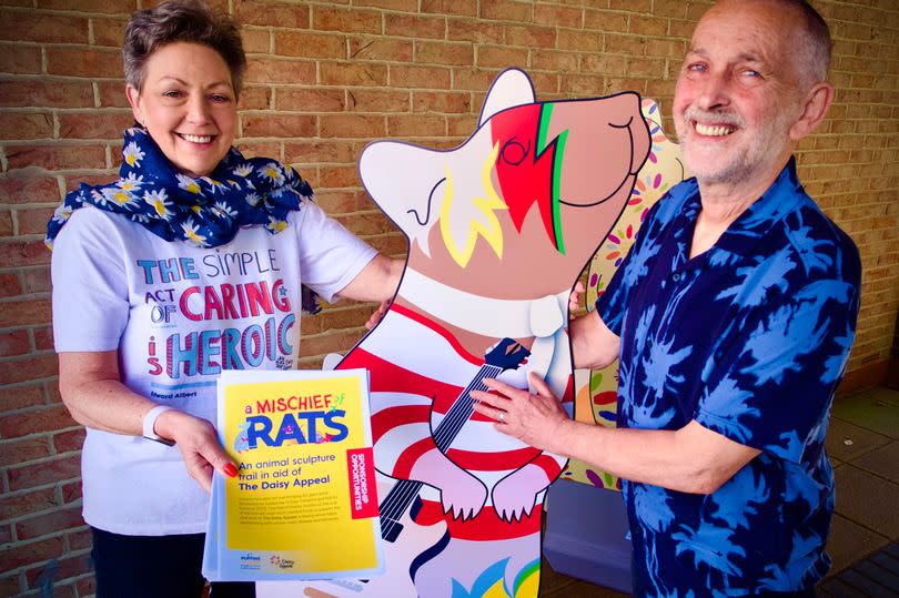 Claire Levy, fundraising manager for the Daisy Appeal, and Rick Welton, co-director of A Mischief of Rats