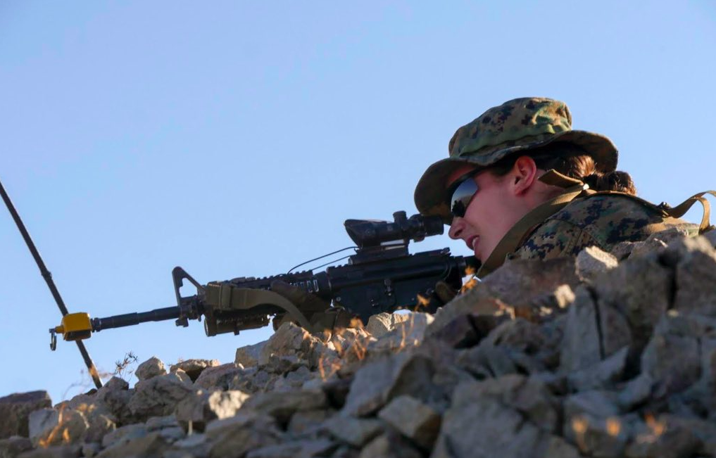 A woman has become the first female US Marine to complete the notoriously tough infantry officer training course [Photo: Twitter/@GenRobertNeller]