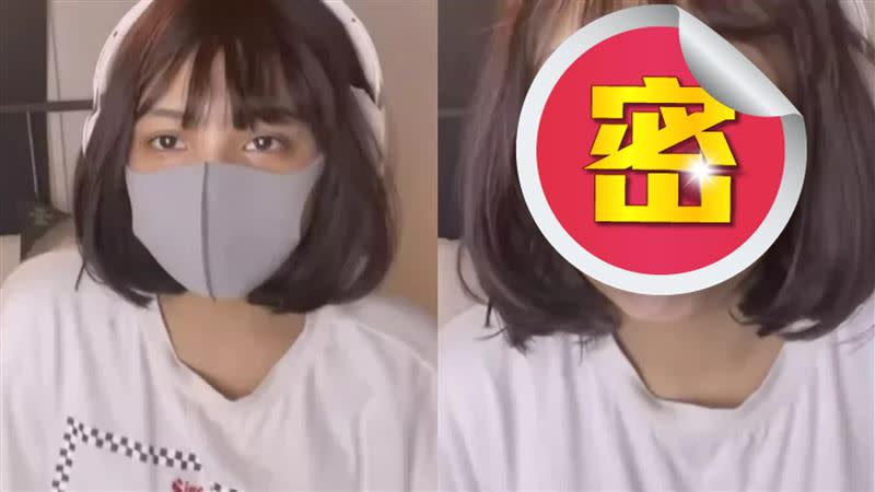 日本網紅momohaha直播中脫下口罩露出「驚人真面目」，沒想到嚇跑一大票粉絲，讓她索性直接把直播關掉。（圖／翻攝自Momohaha YouTube）