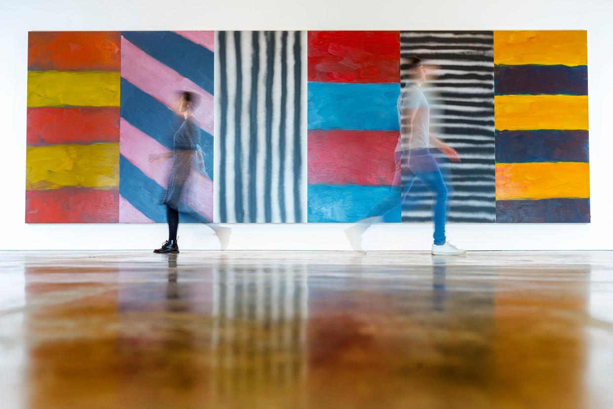 Sean Scully exhibition at Yorkshire Sculpture Park in Wakefield.. Photo: Andrew McCaren/LNP/REX/Shutterstock