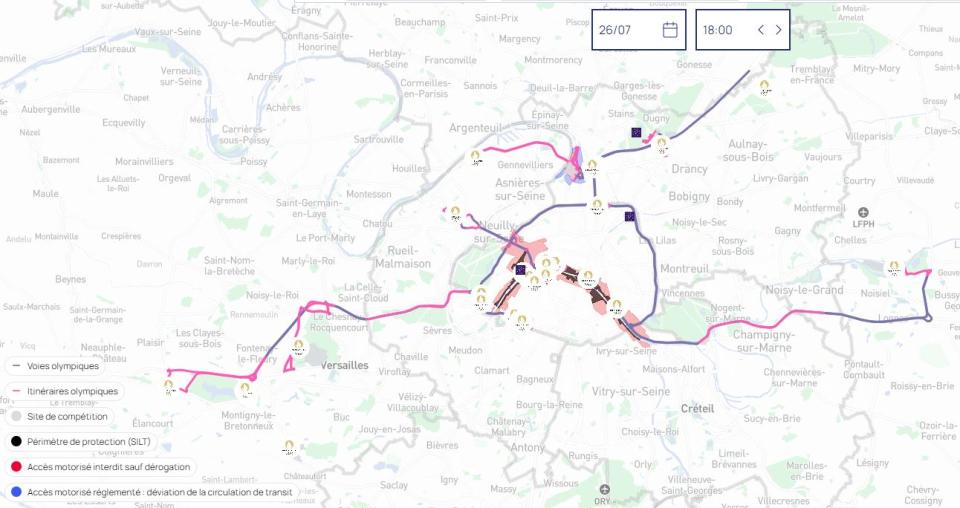 <span>Capture d'écran, réalisée le 7 juin 2024, de la carte interactive du site "anticiperlesjeux.gouv.fr"</span>