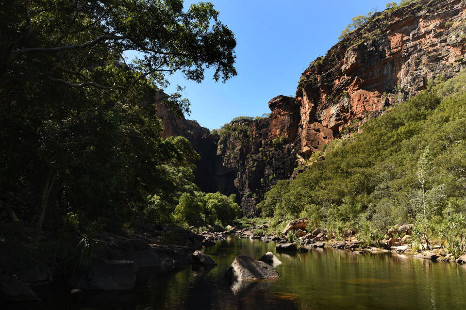 Jim Jim Falls in the World Heritage listed Kakadu National Park, Darwin, on July 3, 2015.