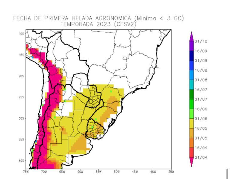 En 2022 las heladas afectaron a gran parte de las regiones productivas