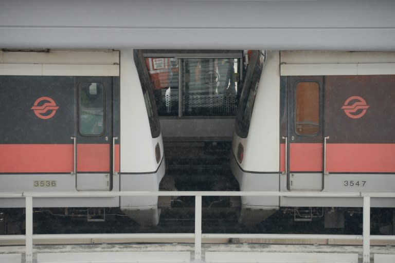 Two trains collided at a train station in Singapore on November 15, 2017