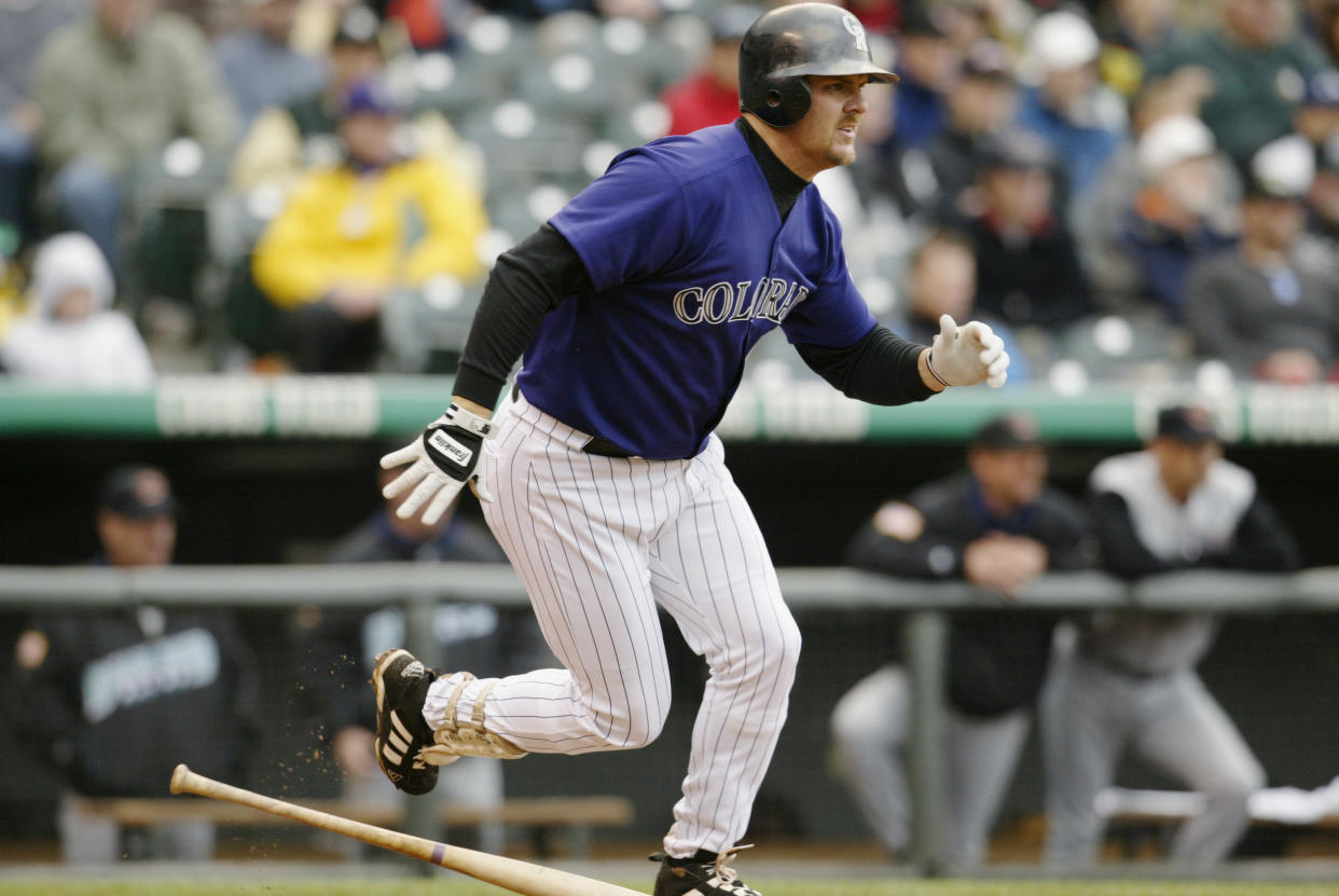 Larry Walker was elected to the Baseball Hall of Fame.. (Photo by Brian Bahr/Getty Images)