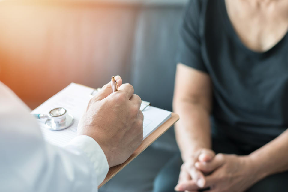 woman visiting doctor