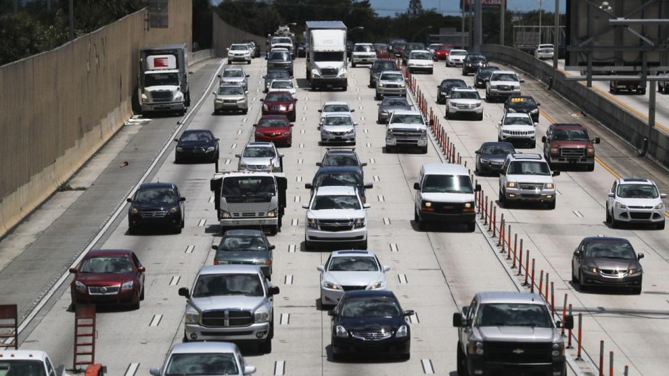 <div>MIAMI, FL - MAY 27: Vehicle traffic is seen on I-95 as people prepare for the Memorial Day weekend on May 27, 2016 in Miami, Florida. AAA is predicting 34 million Americans will drive 50 miles or more for Memorial Day weekend, the most since 2005. (Photo by Joe Raedle/Getty Images)</div>
