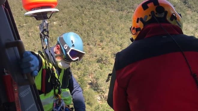 A man was rescued by helicopter after trekking across the Pyrenees to buy cigarettes (PGHM RESCUE SERVICE)