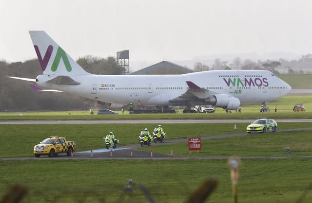 Coronavirus repatriation flight lands