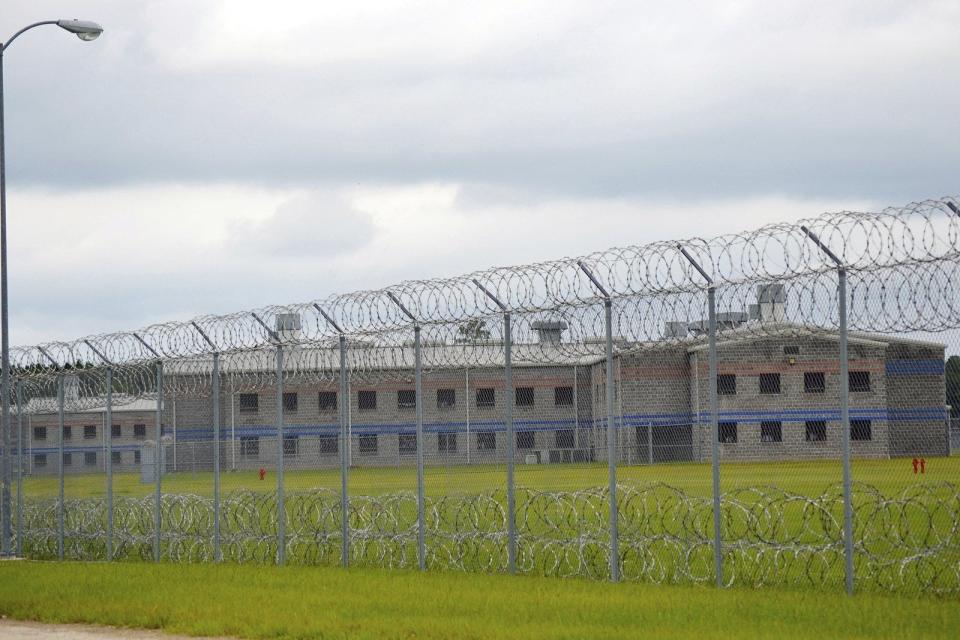 The perimeter of the Diboll Correctional Facility is seen on July 19, 2014, in Diboll, Texas.