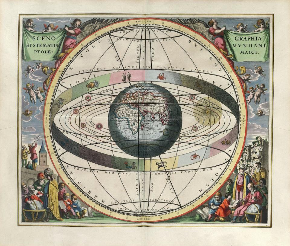 Eventually astronomy moved past the geocentric model of the universe with Earth at its center, which had stood for centuries. <a href="https://www.gettyimages.com/detail/news-photo/plate-from-the-cosmographical-atlas-harmonia-macrocosmica-news-photo/544173270" rel="nofollow noopener" target="_blank" data-ylk="slk:VCG Wilson/Corbis via Getty Images;elm:context_link;itc:0;sec:content-canvas" class="link ">VCG Wilson/Corbis via Getty Images</a>