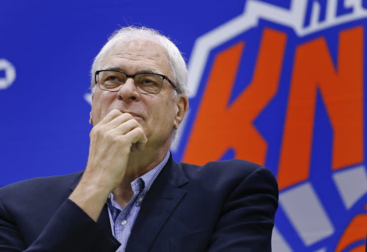 Knicks president Phil Jackson is being cryptic again. (AP)
