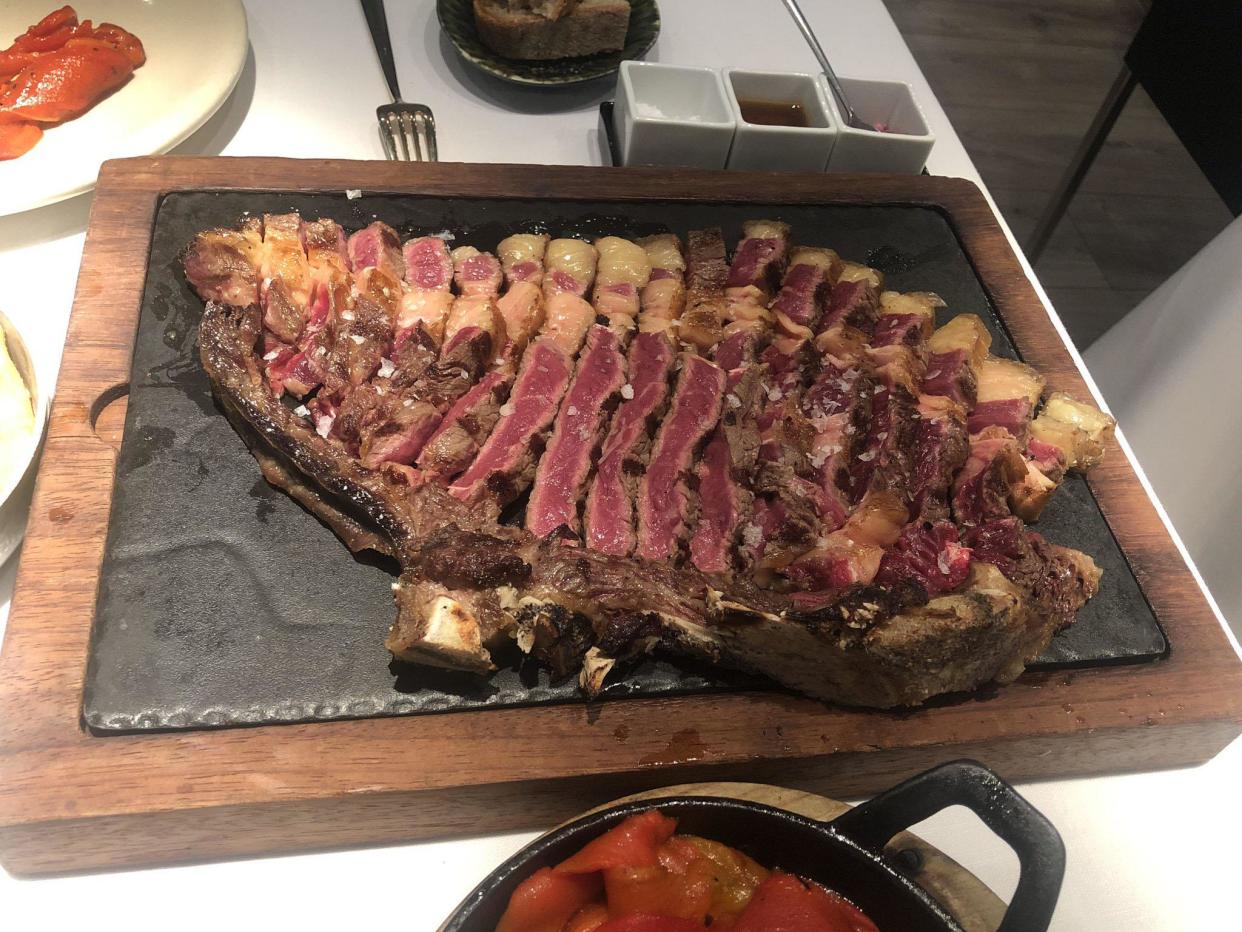 Brazil's environment minister, Ricardo Salles, posted a photo of steak with the caption: "To compensate for our carbon emissions at COP, a vegetarian lunch!": Ricardo Salles