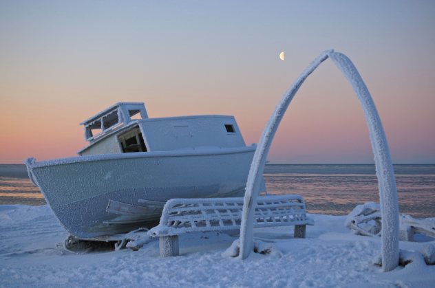 After weeks of darkness the sun rises in America s northernmost town