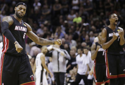 James' pass to Chris Bosh led to the decisive 3-pointer with 1:18 left. (AP)