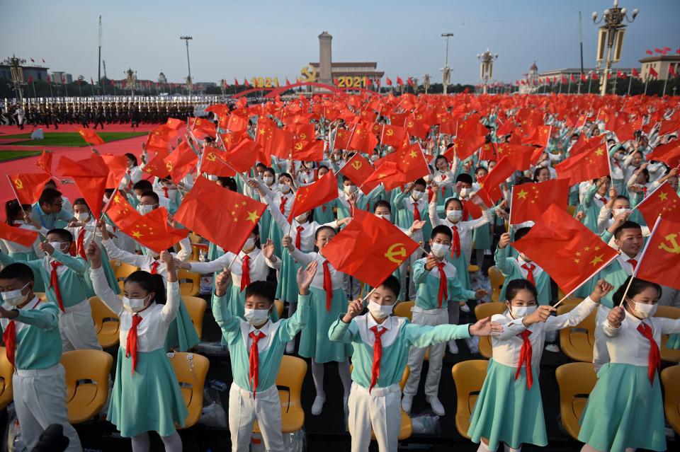 tiananmen square chinese communist party celebration