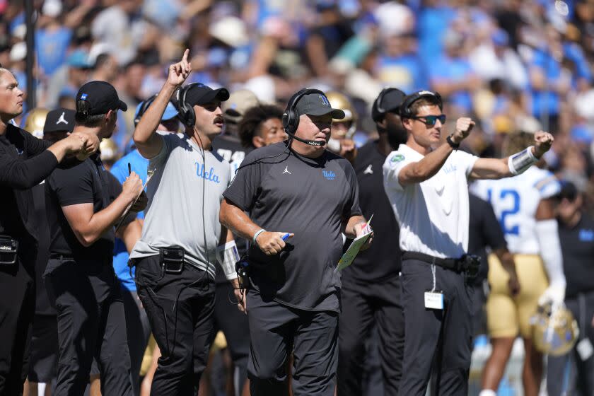 UCLA head coach Chip Kelly in the first half of an NCAA college football game Saturday, Sept. 24, 2022, in Boulder, Colo. (AP Photo/David Zalubowski)
