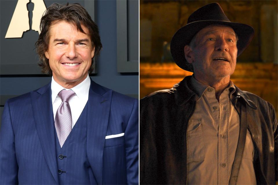 Tom Cruise attends the 95th Annual Oscars Nominees Luncheon at The Beverly Hilton on February 13, 2023 in Beverly Hills, California, Indiana Jones (Harrison Ford) in Lucasfilm's INDIANA JONES AND THE DIAL OF DESTINY