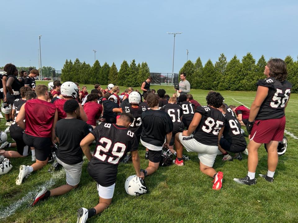 Fond du Lac football players on the first day of practice Tuesday, August 1