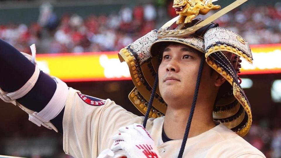 大谷翔平右手尺側副韌帶撕裂，近日完成手術。（圖／翻攝自Los Angeles Angels IG）