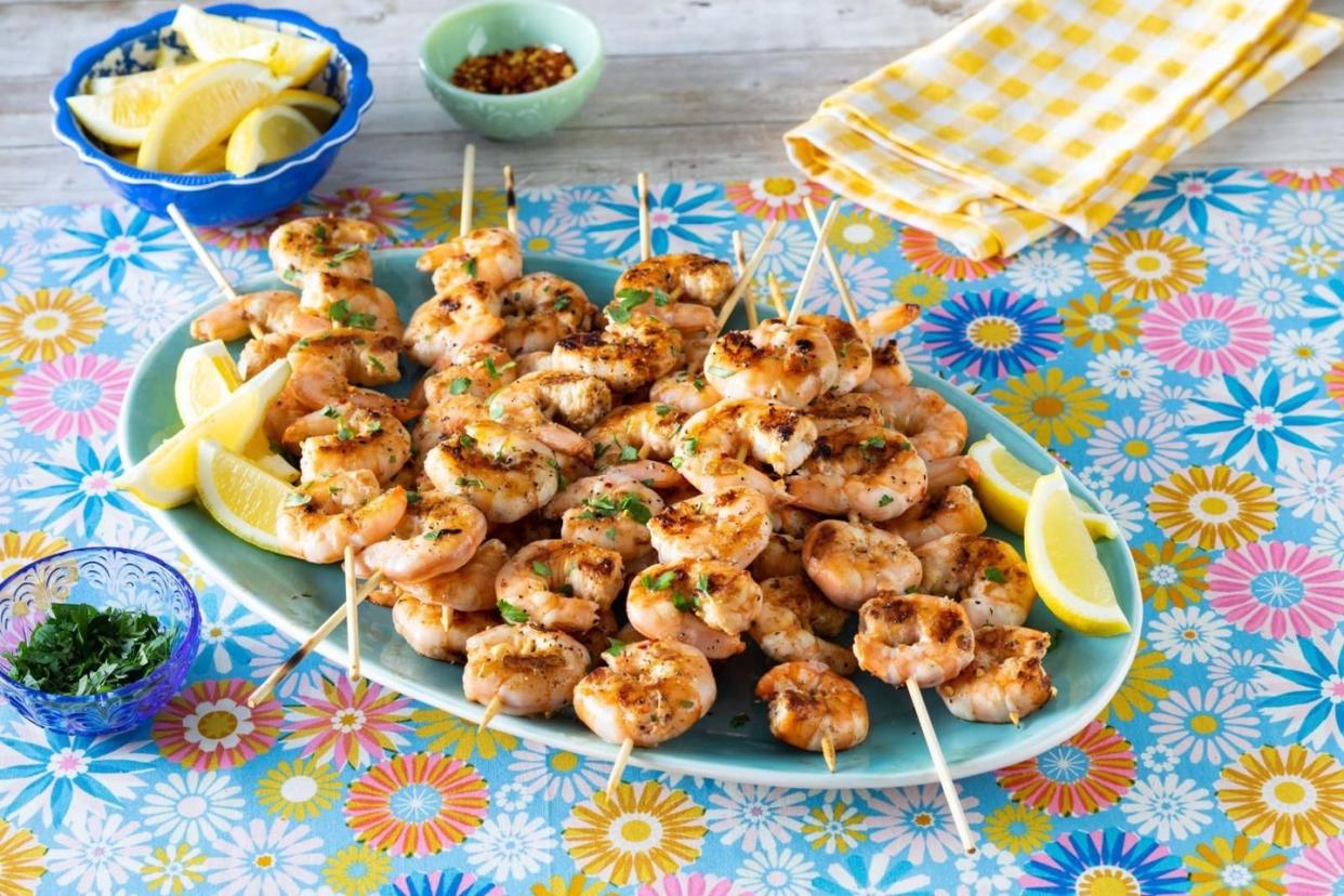 mothers day dinner ideas grilled shrimp skewers