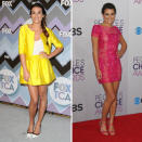 <b>Lea Michele </b><br><br>The Glee actress brought some sunshine to the red carpet in a yellow Lisa Ho skirt suit at the FOX Winter TCA All-Star Party in LA and a hot pink Elie Saab SS13 mini-dress at the <a href="http://uk.lifestyle.yahoo.com/photos/people-s-choice-awards-2012-best-and-worst-dressed-stars-slideshow/" data-ylk="slk:People’s Choice Awards;elm:context_link;itc:0;sec:content-canvas;outcm:mb_qualified_link;_E:mb_qualified_link;ct:story;" class="link  yahoo-link">People’s Choice Awards</a>.<br><br>Images © Rex