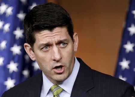 U.S. Speaker of the House Paul Ryan (R-WI) holds a news conference on Capitol Hill in Washington March 17, 2016. REUTERS/Gary Cameron/File photo