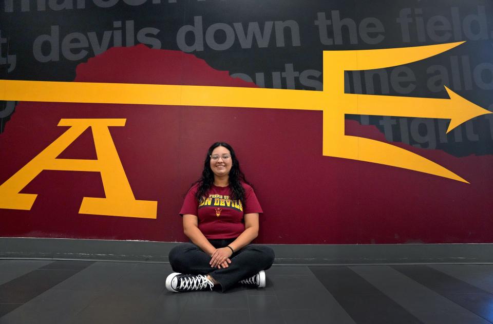 Deyanira Galaviz, 19, of Mesa, is among the growing numbers of Latino students enrolled at Arizona State University.