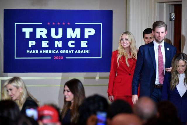 Tiffany Trump and Michael Boulos at the White House on election night in 2020