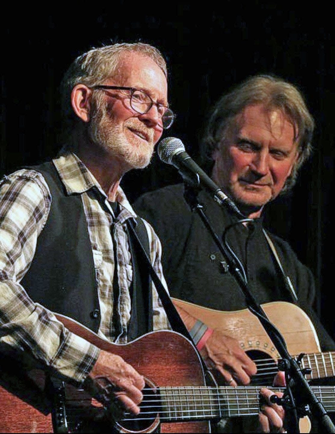 Wisconsin-based folk musicians Johnsmith and Dan Sebranek, from left, are in concert April 12 at White Gull in in Fish Creek with an optional pre-concert dinner.